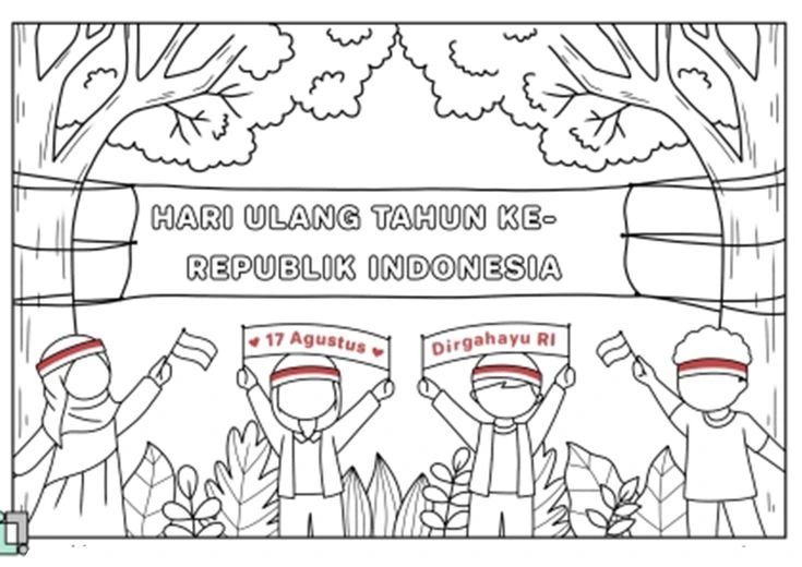 10 Contoh Gambar Mewarnai HUT RI Terbaik