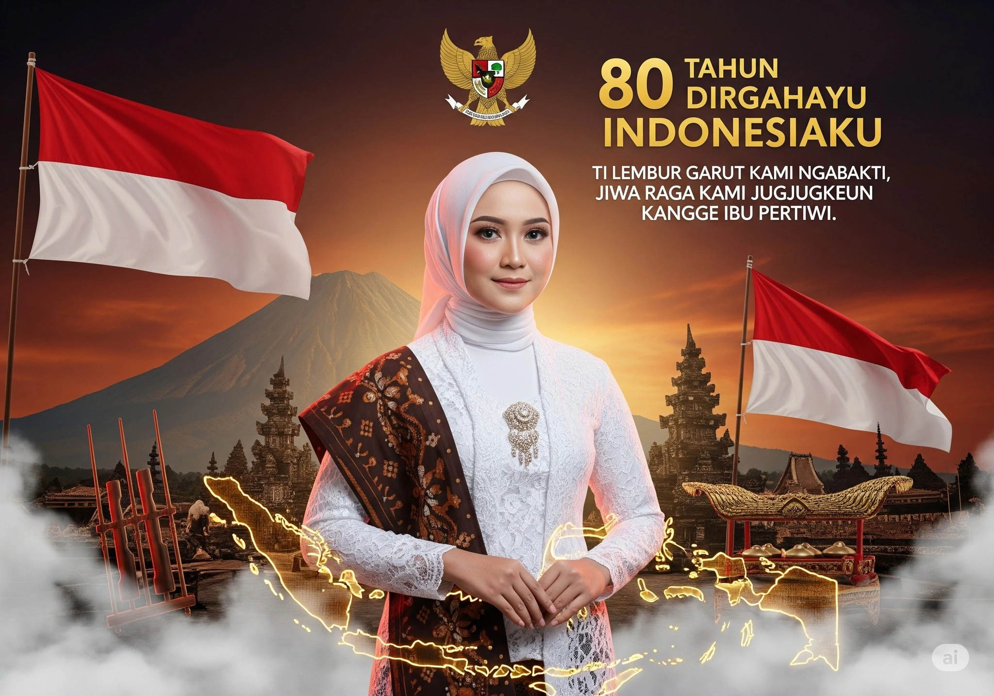 7 Gambar AI Keren Tema HUT RI Kemerdekaan